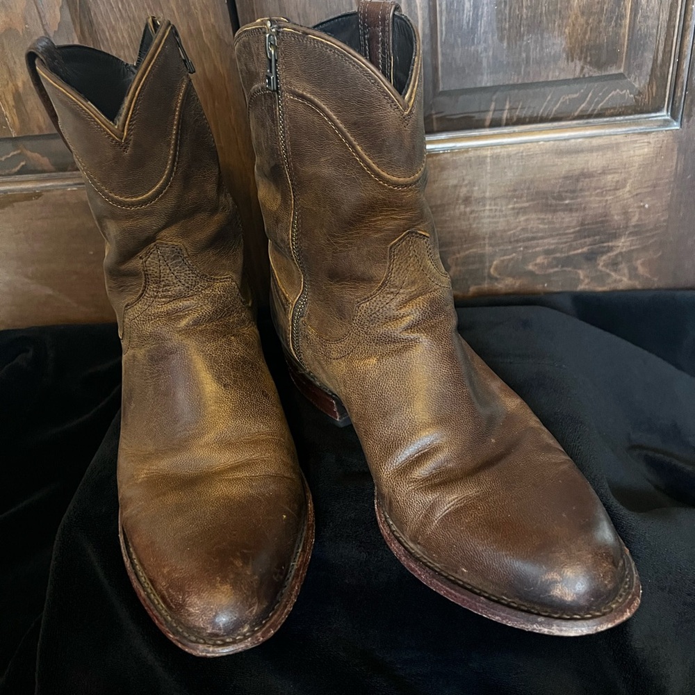 Men's Brown Leather Western Boots